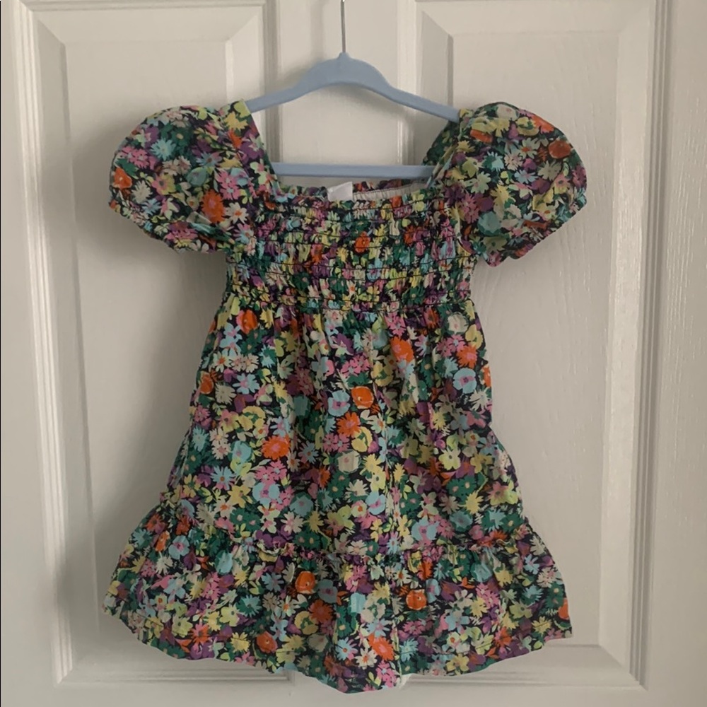 GAP kids Floral Puff Sleeve Dress